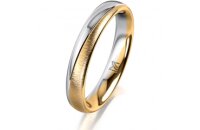 Ring 18 Karat Gelbgold/950 Platin 3.5 mm sandmatt