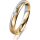 Ring 18 Karat Gelbgold/950 Platin 3.5 mm l&auml;ngsmatt 1 Brillant G vs 0,025ct