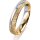 Ring 18 Karat Gelbgold/950 Platin 4.0 mm kristallmatt