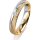 Ring 18 Karat Gelbgold/950 Platin 4.0 mm kristallmatt 1 Brillant G vs 0,035ct