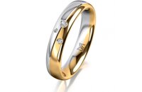 Ring 18 Karat Gelbgold/950 Platin 4.0 mm poliert 3...