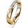 Ring 18 Karat Gelbgold/950 Platin 4.0 mm poliert 3 Brillanten G vs Gesamt 0,030ct