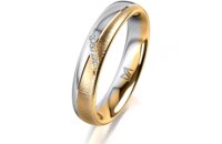 Ring 18 Karat Gelbgold/950 Platin 4.0 mm sandmatt 4...