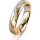 Ring 18 Karat Gelbgold/950 Platin 4.5 mm l&auml;ngsmatt 4 Brillanten G vs Gesamt 0,025ct