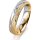Ring 18 Karat Gelbgold/950 Platin 4.5 mm kreismatt 4 Brillanten G vs Gesamt 0,025ct
