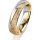 Ring 18 Karat Gelbgold/950 Platin 5.0 mm kristallmatt