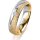 Ring 18 Karat Gelbgold/950 Platin 5.0 mm kreismatt 1 Brillant G vs 0,035ct