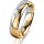 Ring 18 Karat Gelbgold/950 Platin 5.0 mm poliert 1 Brillant G vs 0,065ct