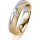 Ring 18 Karat Gelbgold/950 Platin 5.0 mm kreismatt 1 Brillant G vs 0,065ct