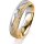 Ring 18 Karat Gelbgold/950 Platin 5.0 mm kristallmatt 1 Brillant G vs 0,065ct