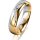Ring 18 Karat Gelbgold/950 Platin 5.0 mm poliert 5 Brillanten G vs Gesamt 0,035ct