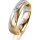 Ring 18 Karat Gelbgold/950 Platin 5.0 mm längsmatt 5 Brillanten G vs Gesamt 0,035ct
