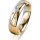 Ring 18 Karat Gelbgold/950 Platin 5.0 mm poliert 5 Brillanten G vs Gesamt 0,055ct