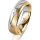 Ring 18 Karat Gelbgold/950 Platin 5.5 mm sandmatt 1 Brillant G vs 0,035ct