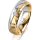 Ring 18 Karat Gelbgold/950 Platin 5.5 mm diamantmatt 1 Brillant G vs 0,035ct