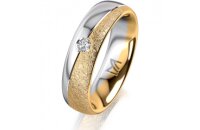Ring 18 Karat Gelbgold/950 Platin 5.5 mm kreismatt 1...