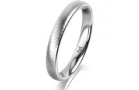 Ring 14 Karat Weissgold 3.0 mm sandmatt
