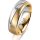 Ring 18 Karat Gelbgold/950 Platin 6.0 mm sandmatt