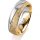 Ring 18 Karat Gelbgold/950 Platin 6.0 mm kristallmatt