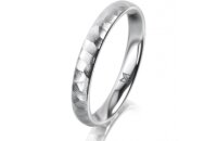 Ring 14 Karat Weissgold 3.0 mm diamantmatt
