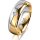 Ring 18 Karat Gelbgold/950 Platin 6.0 mm poliert 1 Brillant G vs 0,065ct