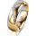 Ring 18 Karat Gelbgold/950 Platin 6.0 mm poliert 5 Brillanten G vs Gesamt 0,065ct