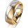 Ring 18 Karat Gelbgold/950 Platin 8.0 mm l&auml;ngsmatt
