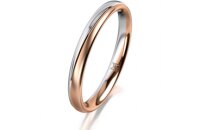 Ring 18 Karat Rotgold/950 Platin 2.5 mm l&auml;ngsmatt