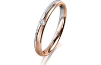 Ring 18 Karat Rotgold/950 Platin 2.5 mm sandmatt 1...