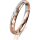 Ring 18 Karat Rotgold/950 Platin 3.0 mm diamantmatt 1 Brillant G vs 0,025ct