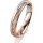 Ring 18 Karat Rotgold/950 Platin 3.5 mm kristallmatt