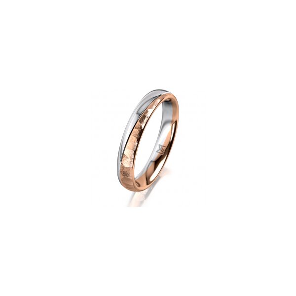 Ring 18 Karat Rotgold/950 Platin 3.5 mm diamantmatt