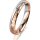 Ring 18 Karat Rotgold/950 Platin 3.5 mm diamantmatt