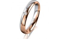 Ring 18 Karat Rotgold/950 Platin 3.5 mm poliert 1...