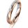 Ring 18 Karat Rotgold/950 Platin 3.5 mm l&auml;ngsmatt 1 Brillant G vs 0,025ct