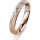 Ring 18 Karat Rotgold/950 Platin 3.5 mm kreismatt 1 Brillant G vs 0,025ct