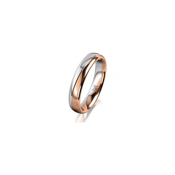 Ring 18 Karat Rotgold/950 Platin 4.0 mm poliert