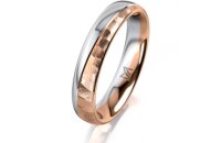 Ring 18 Karat Rotgold/950 Platin 4.0 mm diamantmatt