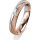 Ring 18 Karat Rotgold/950 Platin 4.0 mm kristallmatt 1 Brillant G vs 0,035ct
