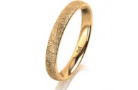Ring 18 Karat Gelbgold 3.0 mm kristallmatt