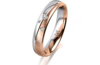 Ring 18 Karat Rotgold/950 Platin 4.0 mm sandmatt 3...