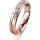 Ring 18 Karat Rotgold/950 Platin 4.0 mm sandmatt 3 Brillanten G vs Gesamt 0,030ct