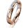 Ring 18 Karat Rotgold/950 Platin 4.0 mm poliert 5 Brillanten G vs Gesamt 0,035ct