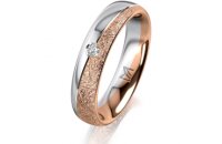 Ring 18 Karat Rotgold/950 Platin 4.5 mm kristallmatt 1...