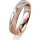 Ring 18 Karat Rotgold/950 Platin 4.5 mm kristallmatt 1 Brillant G vs 0,035ct