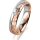 Ring 18 Karat Rotgold/950 Platin 4.5 mm diamantmatt 1 Brillant G vs 0,035ct
