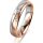 Ring 18 Karat Rotgold/950 Platin 4.5 mm l&auml;ngsmatt 3 Brillanten G vs Gesamt 0,035ct