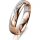 Ring 18 Karat Rotgold/950 Platin 4.5 mm poliert 4 Brillanten G vs Gesamt 0,025ct
