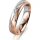 Ring 18 Karat Rotgold/950 Platin 4.5 mm sandmatt 4 Brillanten G vs Gesamt 0,025ct