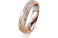 Ring 18 Karat Rotgold/950 Platin 4.5 mm kreismatt 4...